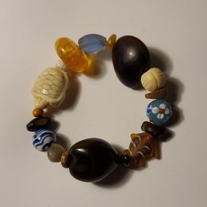 Hawaiian Ocean Themed Beaded Bracelet